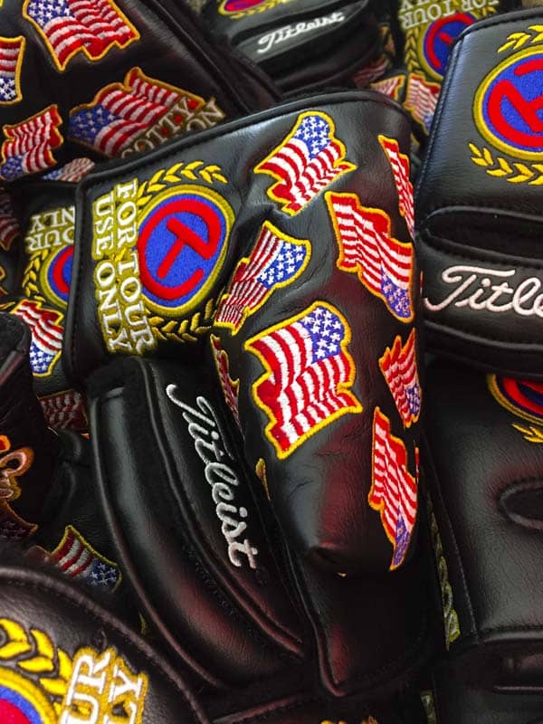 Dancing U.S. Flags are reminiscent of Scotty's classic flag headcovers crafted 15 years ago.