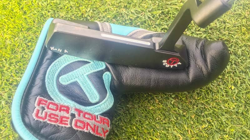Custom sight line milled on this Newport 2 Tour Prototype for Kevin Na.