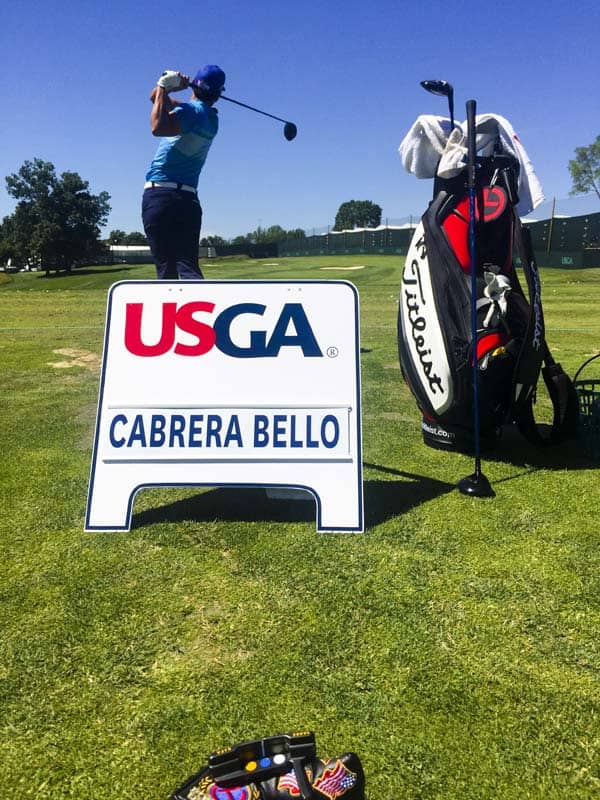 Titleist Brand Ambassador Rafa Cabrera Bello on the range.