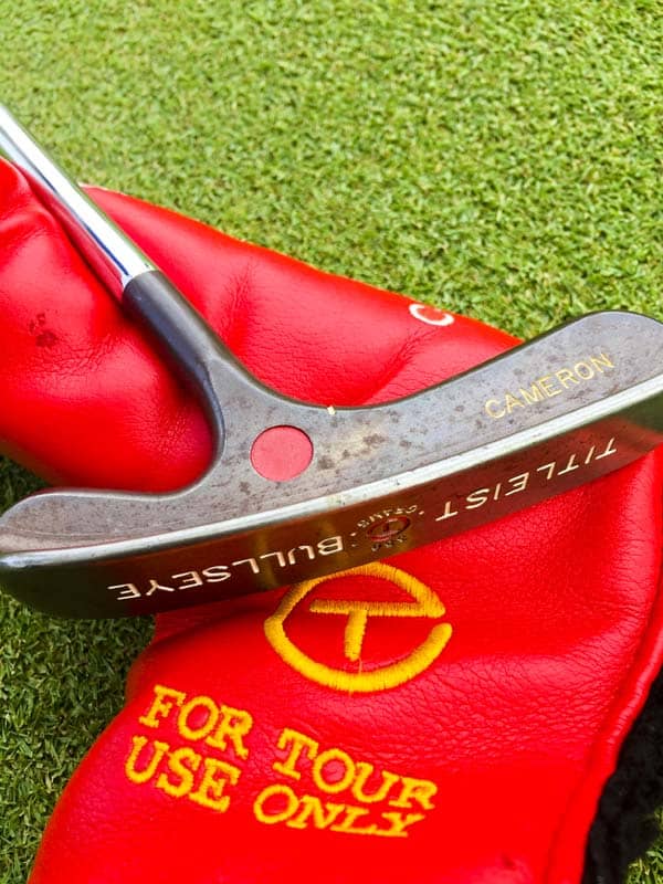 A well-gamed Bullseye and old school Circle T headcover.