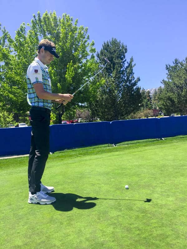 Titleist FPL Brett Stegmaier's Futura X casts quite a shadow.