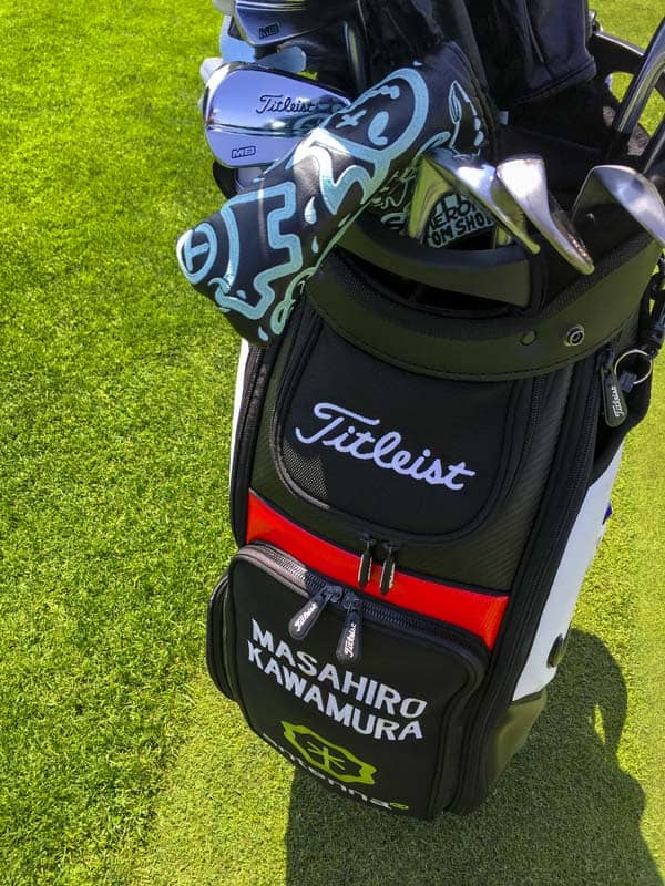 Check out the Limited Release Custom Shop Greatest Hits headcover in Titleist FPL player Masahiro Kawamura's bag.