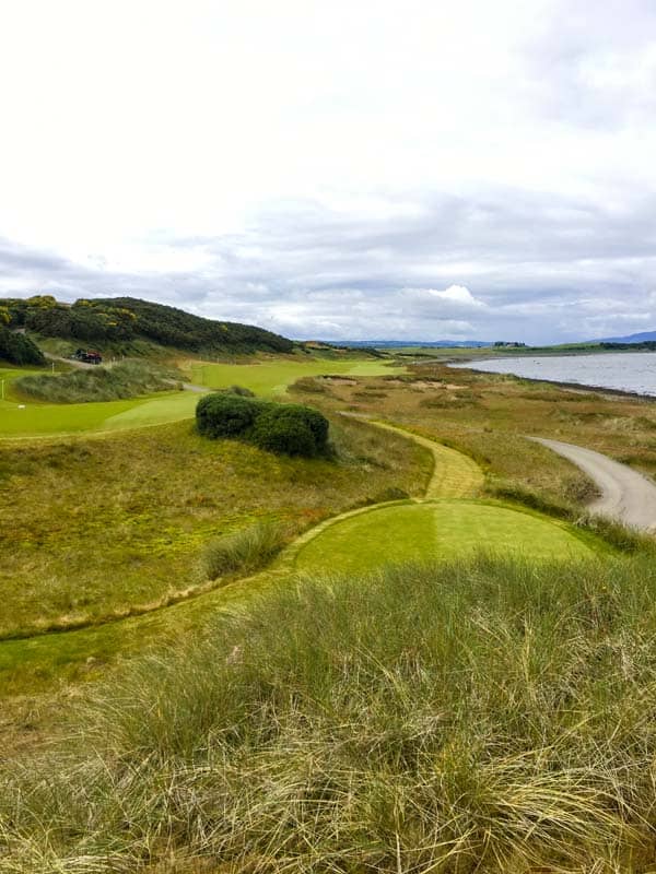 This shot doesn't show the wind, which greeted players with a vengeance this week at Castle Stuart Golf Links in Scotland.
