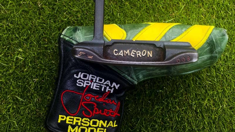 Jordan Spieth's trusty 009 gamer and his custom Circle T headcover.