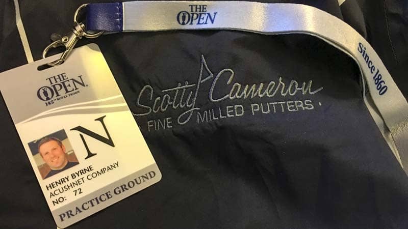 Our putter rep Henry's at The Open.