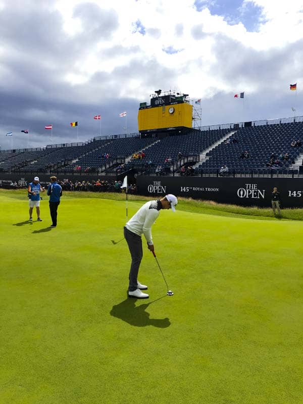 European Tour and Titleist FPL player Nathan Holman during a practice round.