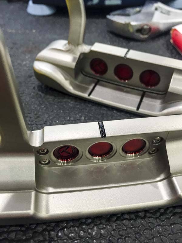 Different sight line setups for a new 2016 Select Concept 2 Tour putter and a welded neck Concept 1.5.