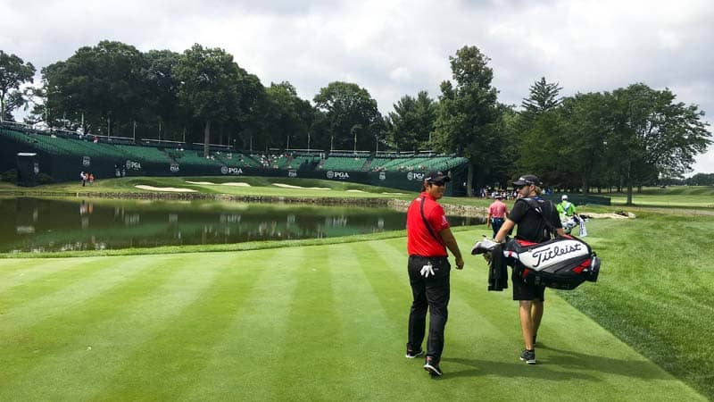 Titleist FPL player Byeong-Hun An during a practice round.