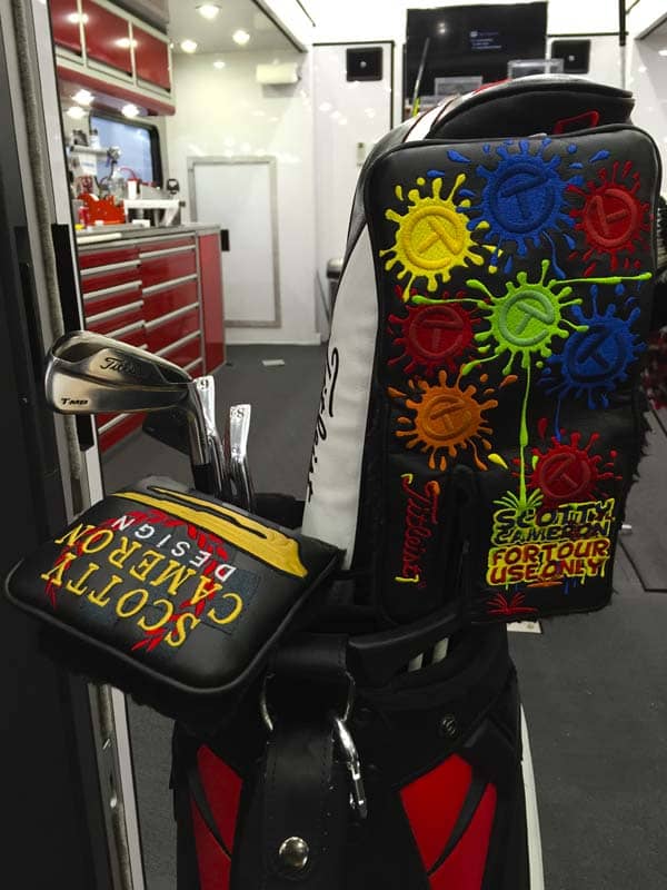 Inside the TTV (Titleist Tour Van).