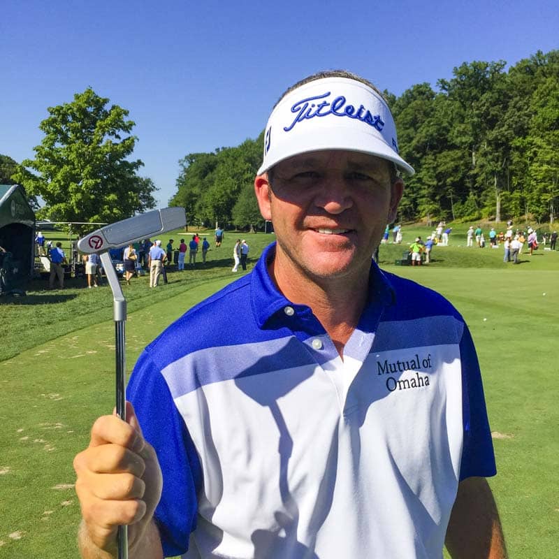 Titleist FPL player Jason Bohn with said Concept 1.