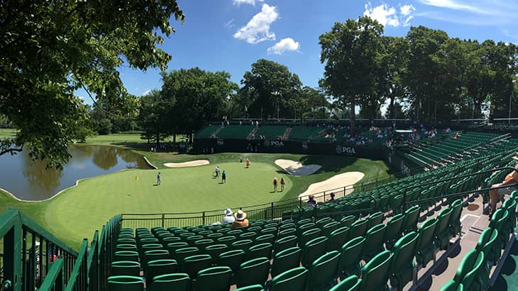 Beautiful shot of hole No. 4 at Baltusrol Golf Club