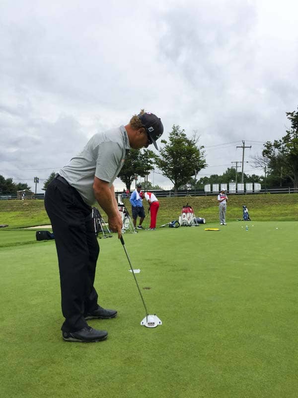 Charley Hoffman, drilling with his GoLo prototype.