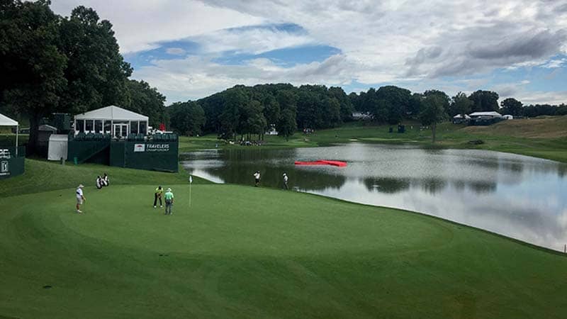 Beautiful greens here at TPC River Highlands