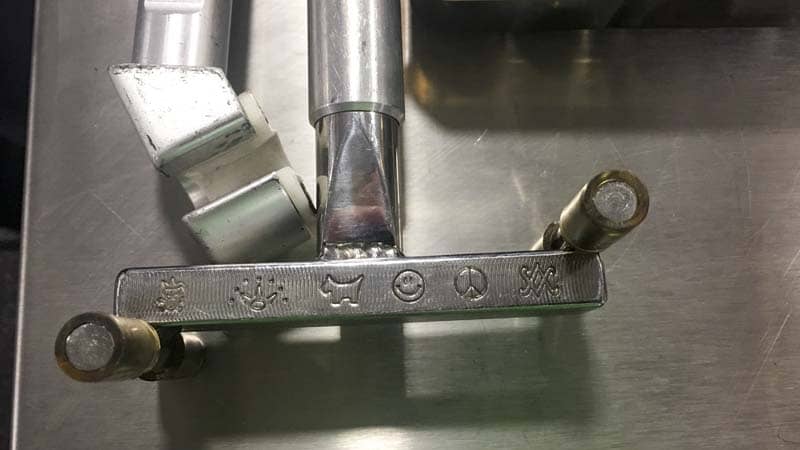 Custom bending bar for dialing in loft and lie angles.