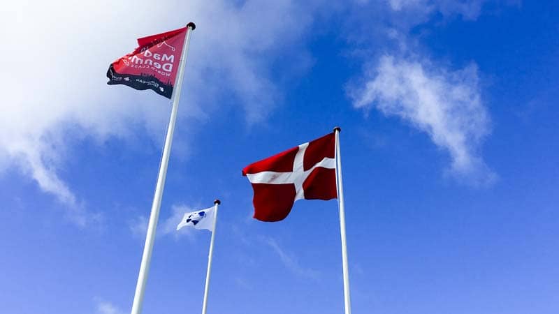 Blue skies over Denmark.