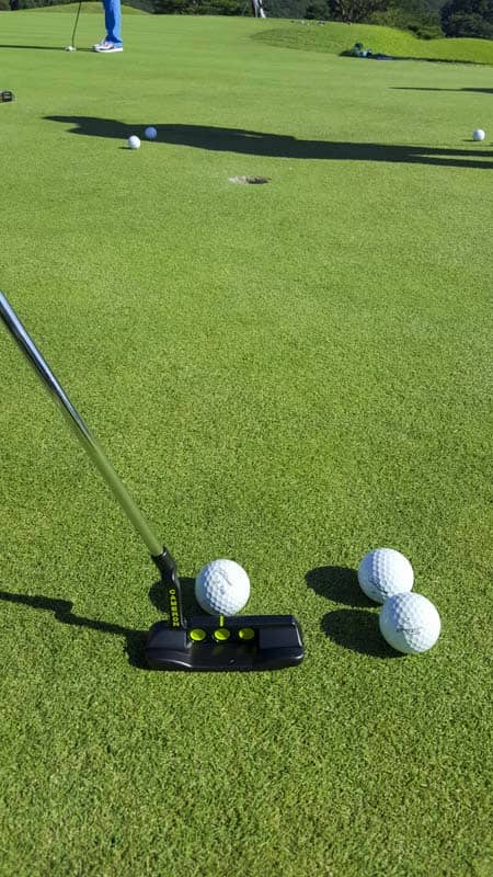 Drilling with a Newport Tour putter.