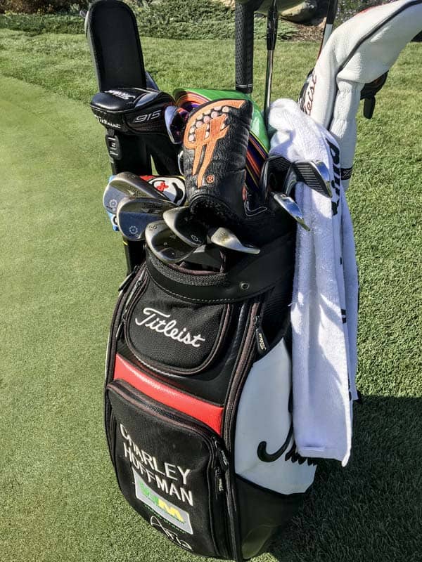 Charley Hoffman's staff bag at TPC Boston.
