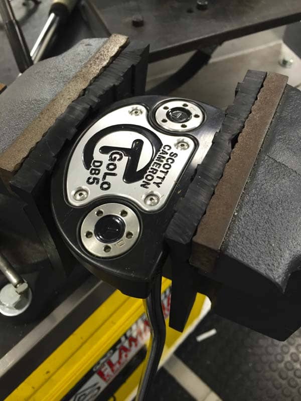 Tour Only GoLo 5 Dual Balance getting dialed in inside the Titleist Tour Support Vehicle.