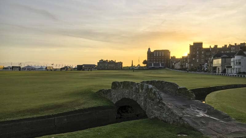 The iconic Swilcan Bridge.