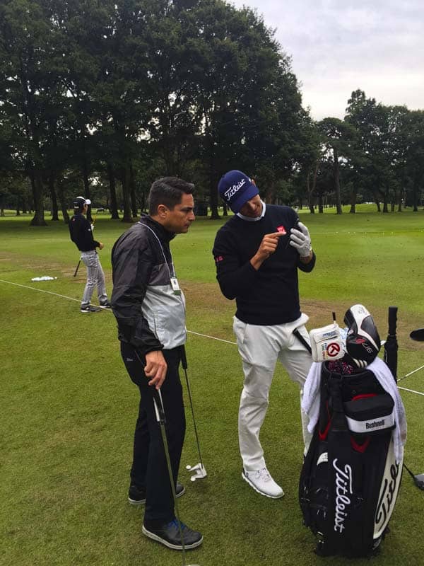 Our Director of Putter Fitting and Player Development, Paul, with Adam Scott.