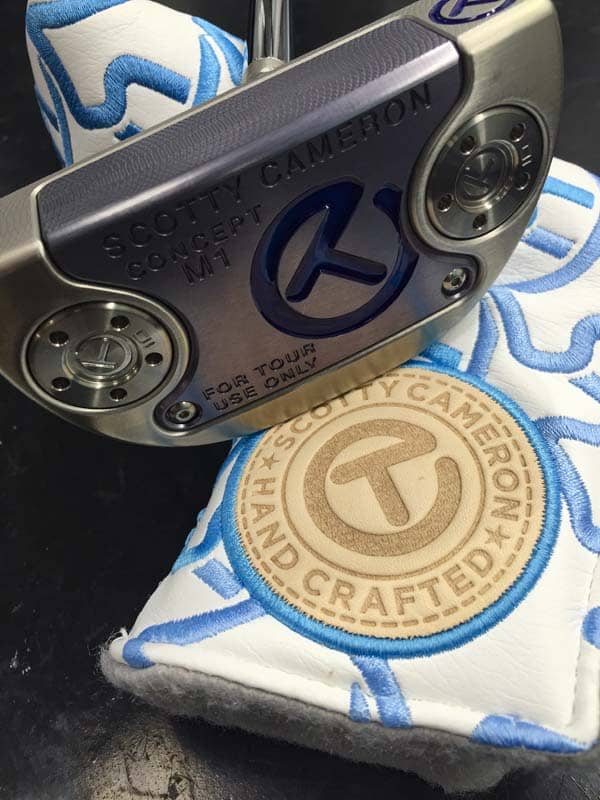 Selecdt Concept M1 Tour putter with a new Wave Dog Circle T headcover.