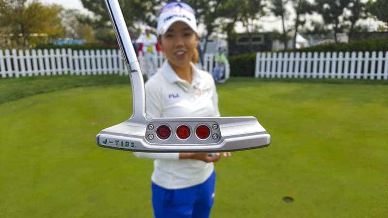 Jenny Shin, her nickname Tibs, with her Select Concept 2.5 Tour putter.