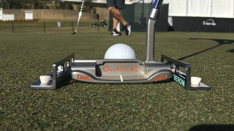 Left-handed drilling with Scotty's Putting Path Tool.