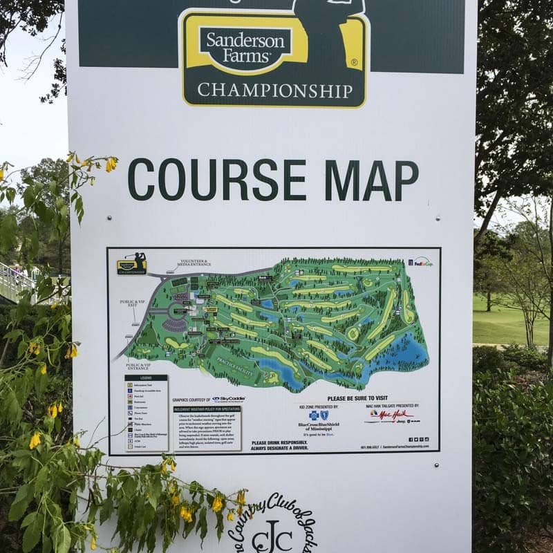 The layout at the Country Club of Jackson.