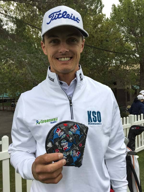 Titleist Brand Ambassador Blayne Barber with his new Card Shark.