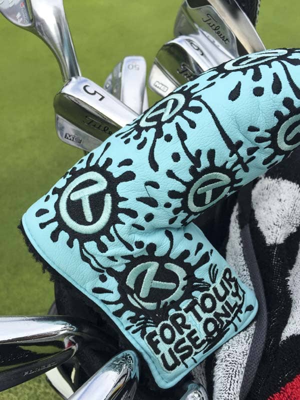 Dancing Circle T Paint Splash headcover in Scotty Blue.