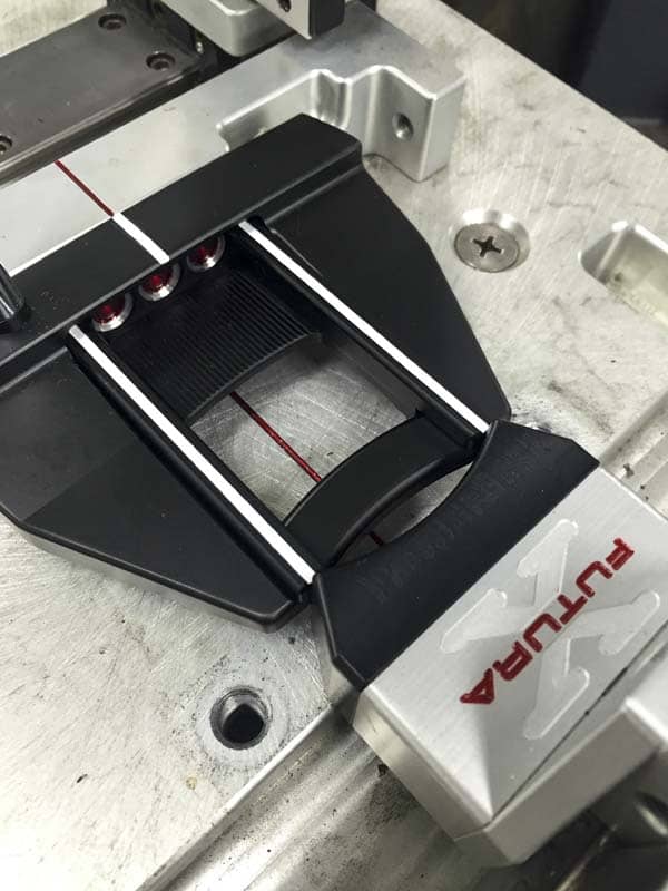 Tuning up a Tour Only Futura X7M putter on Scotty's Loft & Lie machine in the TTSV.