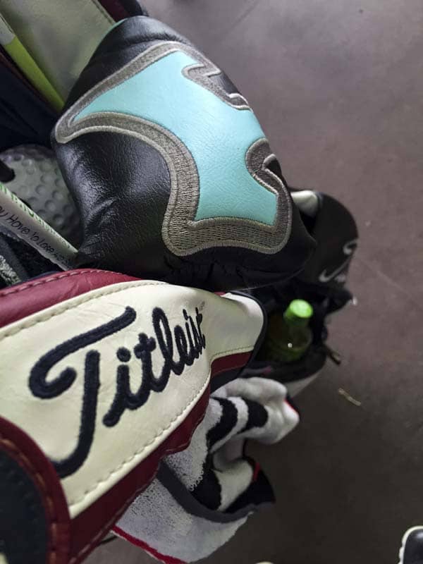 Love the old school Titleist wood cover with our Industrial Scotty Dog headcover.