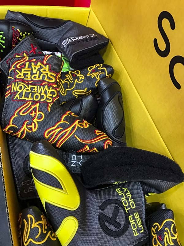 Circle T and Super Rat headcovers, ready for action.