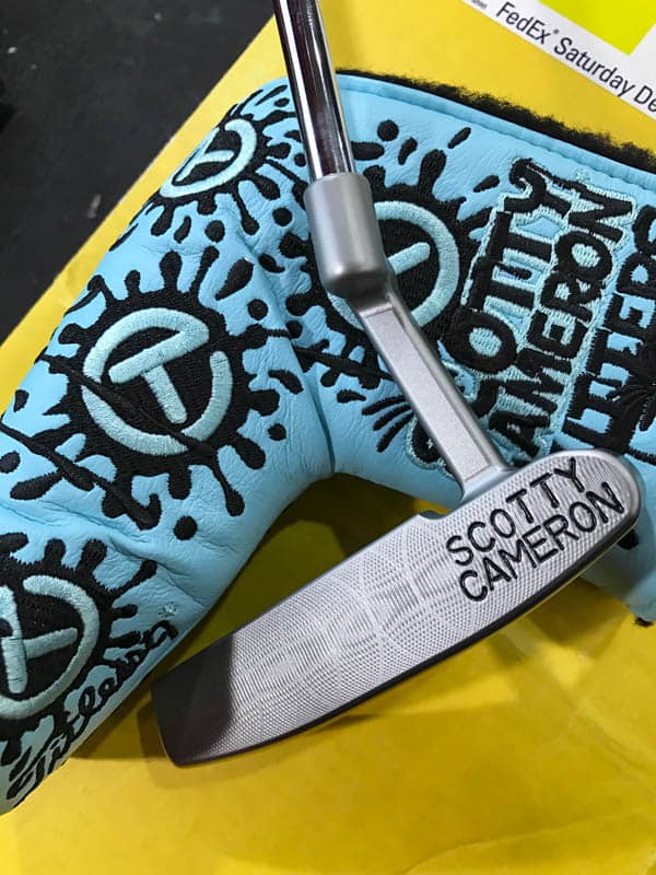 Our Paint Splash Circle T headcover in Scotty Blue is ready to go.
