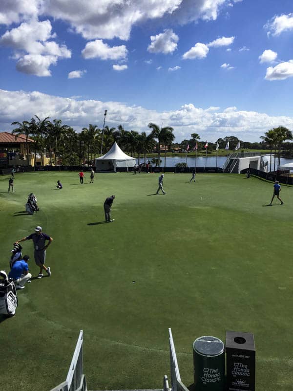 The practice putting surface at PGA National.