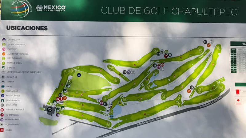 The course layout at Club de Golf Chapultepec.