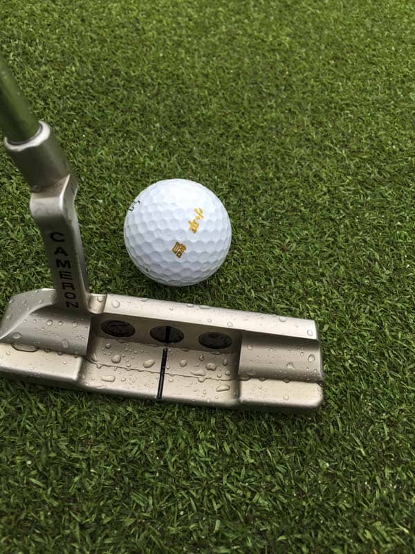 A little rain won't stop putting practice with this Newport 2 Tour putter.