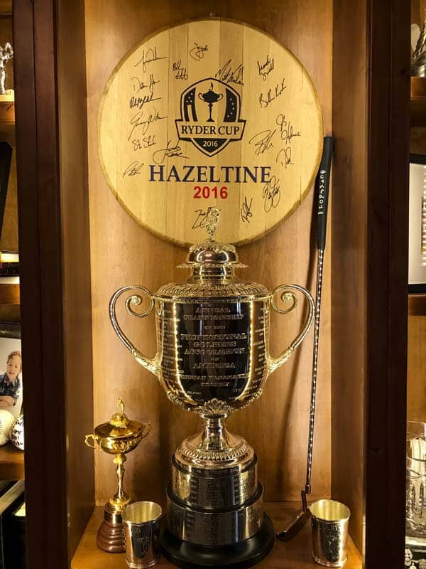 The trophy from last year's Ryder Cup victory.
