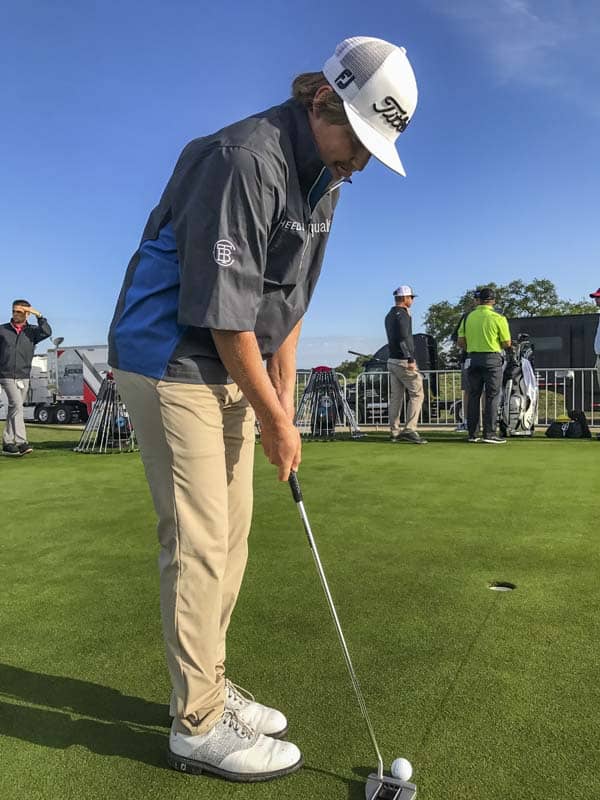 Titleist Brand Ambassador Zac Blair working with a Futura T7M 1.5 Prototype.